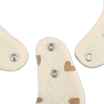 Pack of 3 Organic Cotton Baby Bibs – Rainbow, Hearts & Dots
