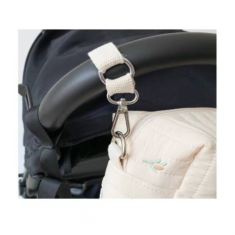 Olive Embroidered Stroller and Diaper Bag