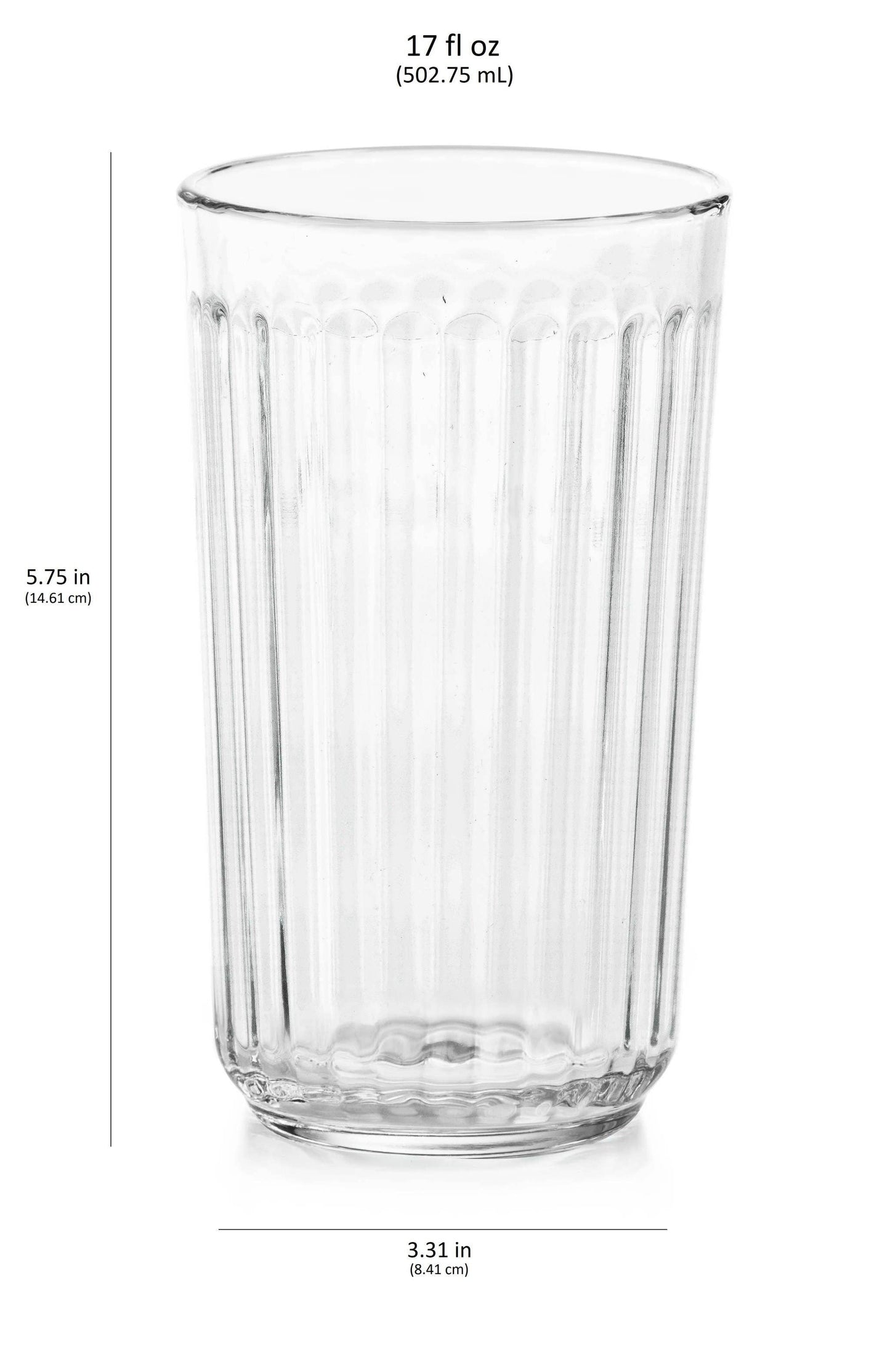 Paneled Highball Glasses | Set of 4