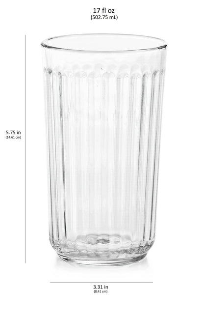 Paneled Highball Glasses | Set of 4