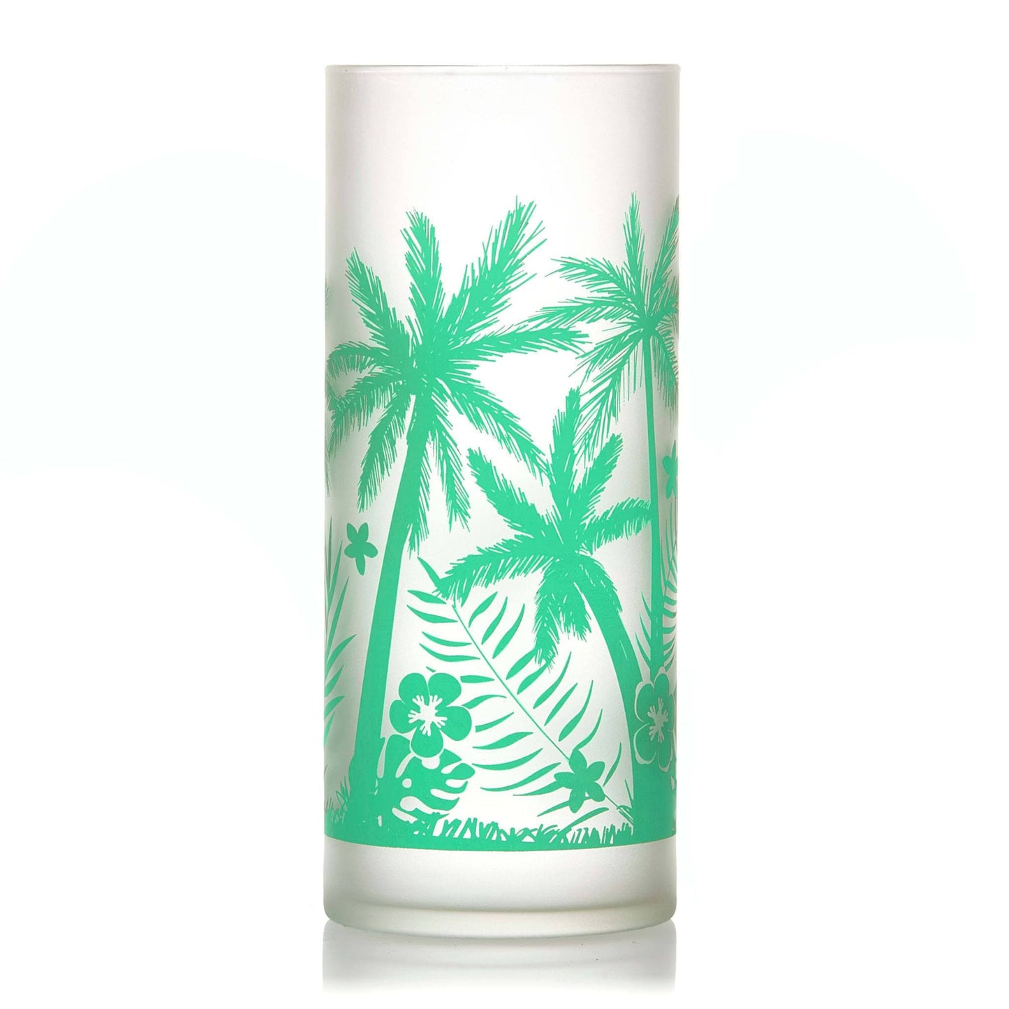Vintage Palm Trees Cooler Glasses | Set of 4