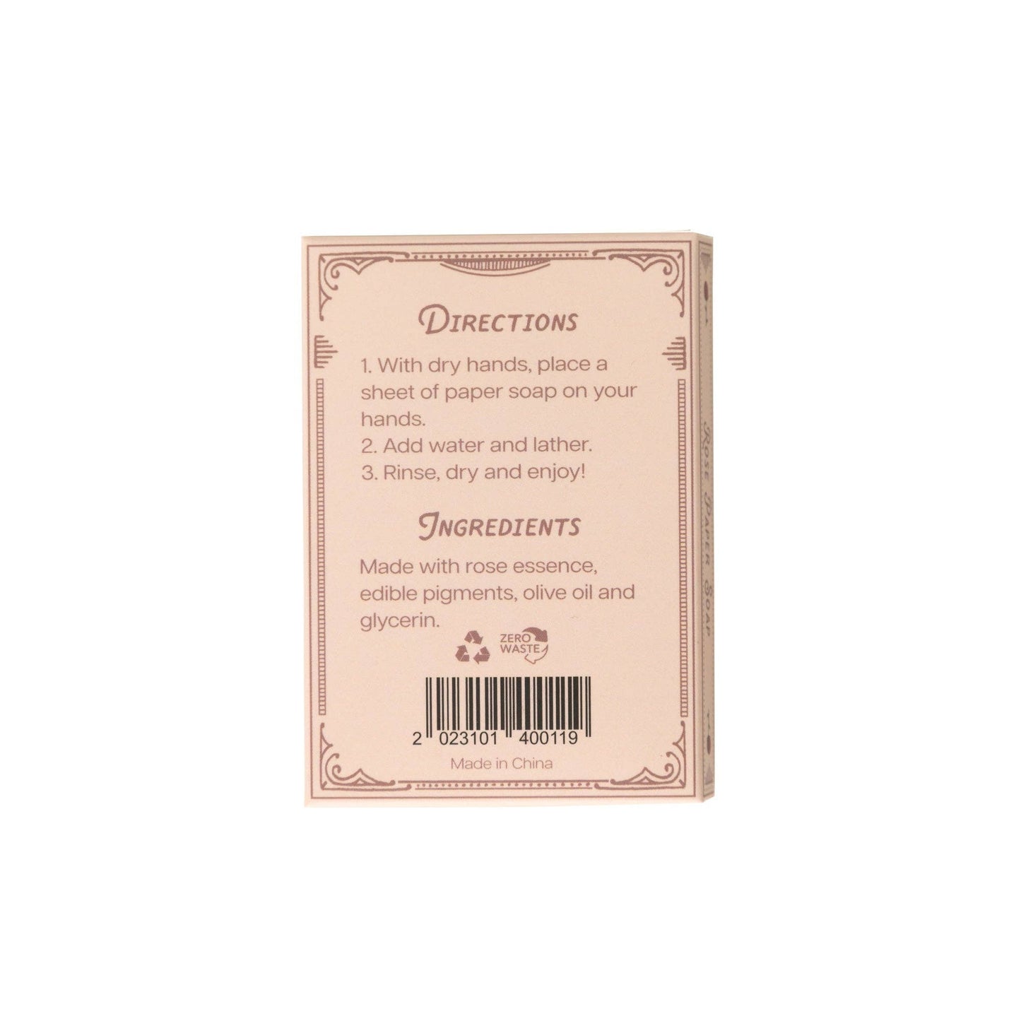 Paper Soap – Rose Scent, Travel Size