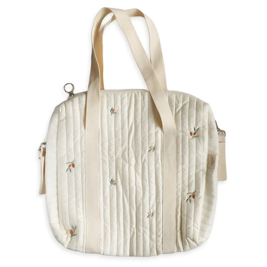 Olive Embroidered Stroller and Diaper Bag