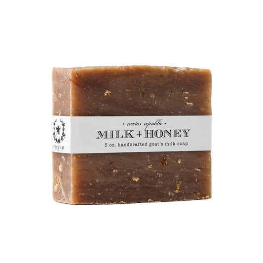 Milk + Honey : Bath Soap ( moisturize, exfoliate )