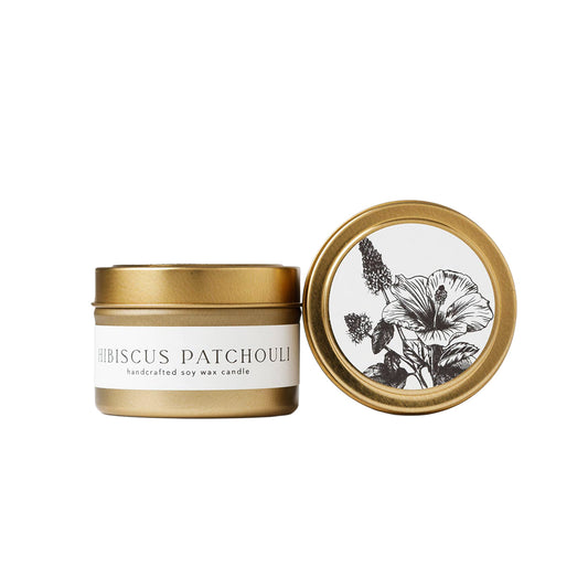 Tin Soy Candle - Hibiscus + Patchouli