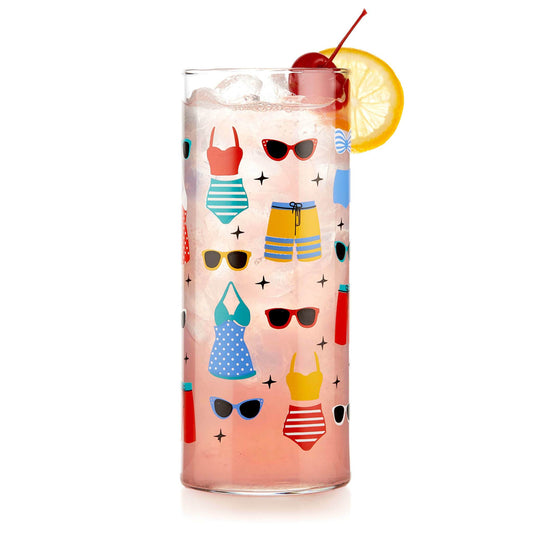 Vintage Swimsuits Cooler Glasses | Set of 4