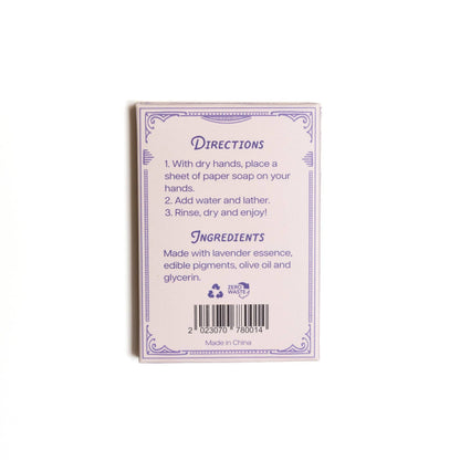 Paper Soap – Lavender Scent, Travel Size